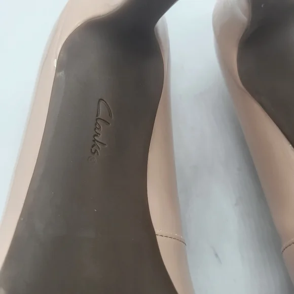 Clark's Collection Champagne Pink Platform Heels Sz.8 - Picture 10 of 12